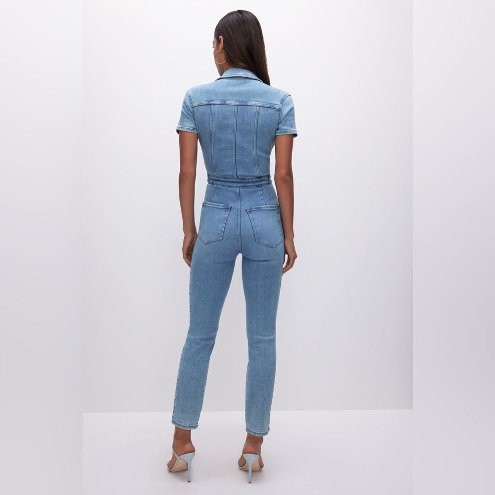 NWT Good American Fit for Success Jumpsuit | Size 1 | Blue274 - Picture 2 of 8